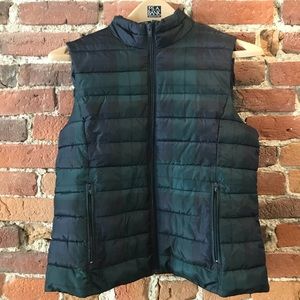 Colebrook Essentials Plaid Puffy Vest L